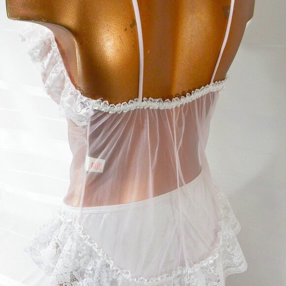 Vintage Duet Satin Sissy Babydoll Top L - Picture 6 of 10